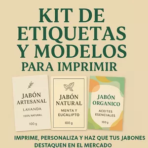Imagen de portada para Ebook Kit de Etiquetas y Modelos para Imprimir – Jabones Artesanales