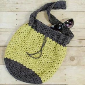 Imagem de capa para o Ebook Bolsa de Crochê Fácil de Verão - Receita Passo a Passo em PDF