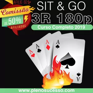 Imagem principal do produto CURSO DE SIT & GO 3+R 180 PLAYERS 