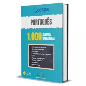 Imagem de capa para o Ebook 1.000 Questões Gabaritadas de Português Banca "Cespe"