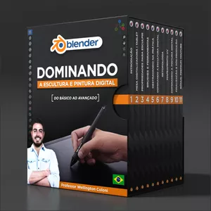 Imagem de capa para o Curso online Curso: Dominando a Escultura e Pintura Digital no Blender | Por Wellington Coloni