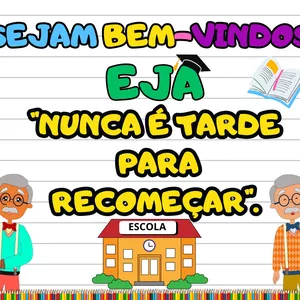 Imagem de capa para o Ebook 🟦Painel EJA sejam bem-vindos 🟦