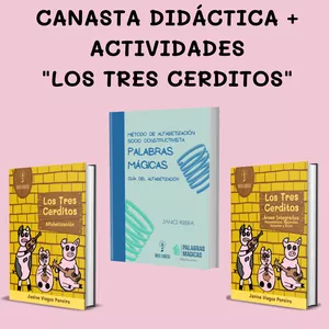 Imagem principal do produto CANASTA DIDÁCTICA + ACTIVIDADES "LOS TRES CERDITOS"