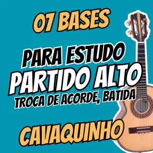 Imagem de capa para o Curso online PACOTE COM 07 BASES DE PARTIDO ALTO EM MP3 - QUADRADO DE SAMBA 116 BPM