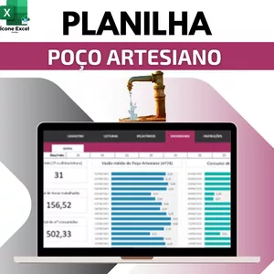 Imagem de capa para o Ebook Planilha de Controle de Consumo de Poço Artesiano