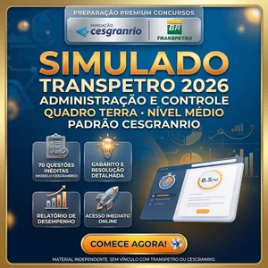 Imagem de Simulado Completo TRANSPETRO 2026 – Quadro Terra (Nível Médio) – Banca Cesgranrio criado por Bruno S Rodrigues na hotmart