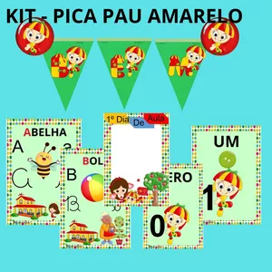 Curso COMBO DECORAÇÃO PARA SALA DE AULA PICA PAU AMARELO 