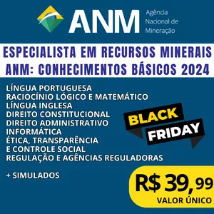 Imagem de capa para o Ebook ESPECIALISTA EM RECURSOS MINERAIS ANM: CONHECIMENTOS BÁSICOS 2024