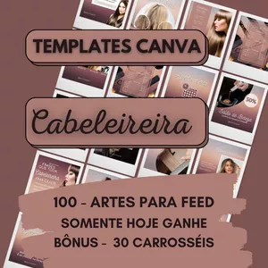 Imagem do curso Cabeleireira - PACK CANVA TEMPLATES EDITÁVEIS