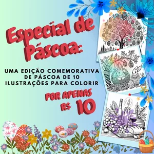 Imagem de capa para o Ebook Desenhos de Páscoa para colorir