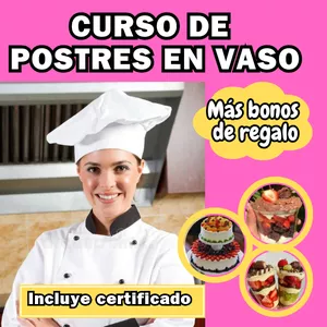 Imagen de portada para Curso online CURSO DE POSTRES EN VASO Y REPOSTERÍA