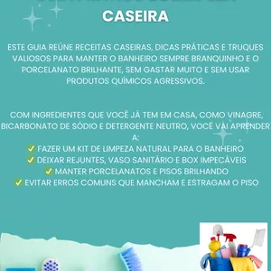 Imagem de capa para o Ebook guia prático de limpeza caseira