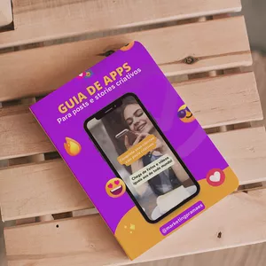 Imagem de capa para o Ebook GUIA DE APPS PARA POSTS E STORIES CRIATIVOS