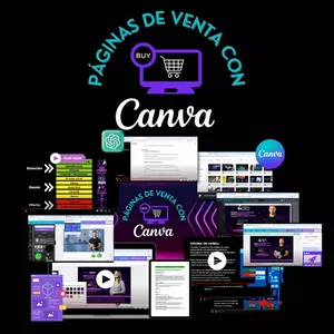 Imagen de portada para Curso online PAGINAS DE VENTA -WEB CON CANVA