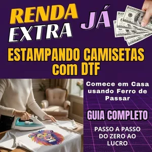 Imagem de capa para o Curso online Renda Extra Estampando Camisetas com DTF - Premium