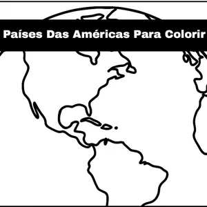 Imagem de capa para o Ebook Países Das Américas Para Colorir