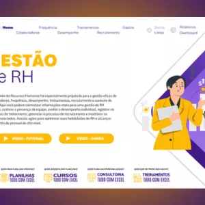 Imagem de capa para o Curso online Planilha de Gestão de RH