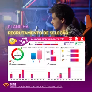 Imagem de capa para o Ebook Planilha de Recrutamento e Seleção com Dashboard 