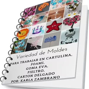Imagen de portada para Ebook Moldes para trabajar en cartulina, foami, goma eva, cartón delgado, papel, fieltro 