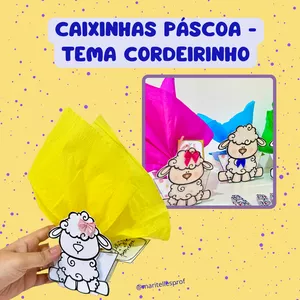 Imagem de capa para o Ebook Caixinhas Páscoa - Tema Cordeirinho