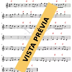 Imagem de capa para o Ebook 🎼 Go tell aunt Rhody - 6371 - Tutorial Partitura e Teclado Fácil