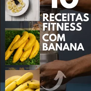 Imagem de capa para o Ebook 10 Receitas Fitness Com Banana