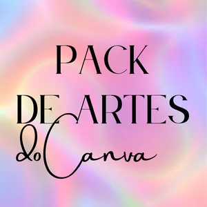 Imagem de capa para o Curso online Pack de Artes do Canva Holográfico