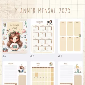 Imagem de capa para o Ebook Planner Mensal 2025