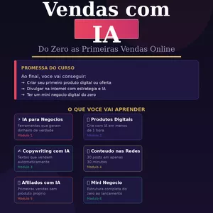 Imagem do curso Vendas com IA: Do Zero às Primeiras Vendas Online