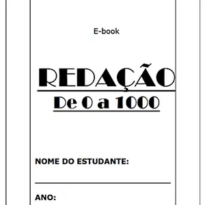 Imagem de capa para o Ebook REDAÇÃO DE 0 A 1000
