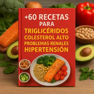 Imagen de portada para Ebook 📘 Recetario 4 en 1: hipertensión, colesterol, triglicéridos y problemas renales”✨