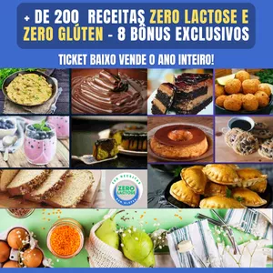 Imagem do curso 200 Deliciosas Receitas Zero Lactose e sem Glúten