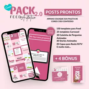Imagem de capa para o Curso online Canva Pack Feed Autêntico 2.0