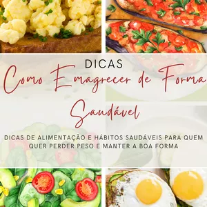 Imagem de capa para o Ebook Dicas: Como Emagrecer de Forma Saudável 