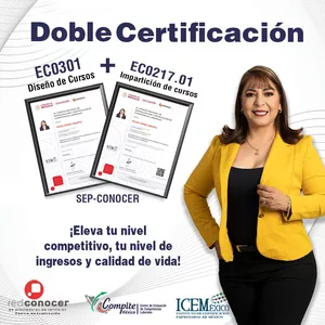 Imagen de portada para Curso online DOBLE CERTIFICACIÓN DISEÑO E IMPARTICIÓN DE CURSOS / EC0301-EC0217.01