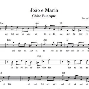 Imagem de capa para o Ebook João e Maria (Chico Buarque) | Partitura Facilitada em Mi Menor