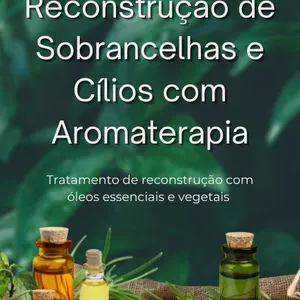 Imagem de capa para o Ebook Reconstrução de Sobrancelhas e Cílios com Aromaterapia