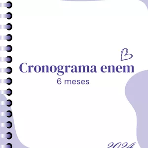 Imagem de capa para o Ebook Cronograma intensivo 6 meses enem! 