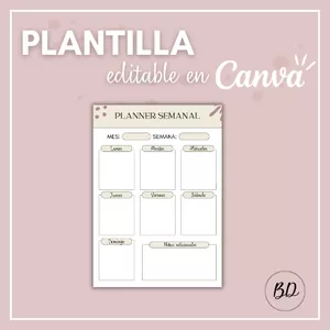 Imagen de portada para Ebook Planner Semanal - Plantilla editable en Canva