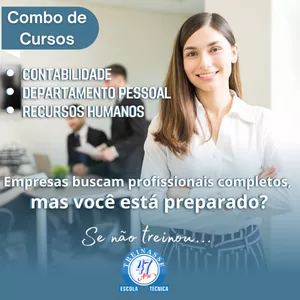 Combo Gestão: Contabilidade + Departamento Pessoal + Recursos Humanos por Escola Politécnica Treinasse