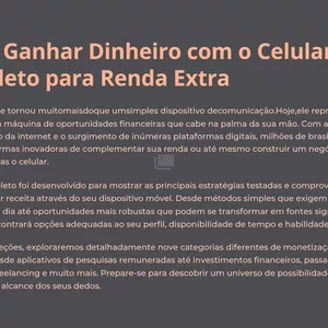 Imagem de capa para o Ebook Como ganhar dinheiro com o seu smartphone 