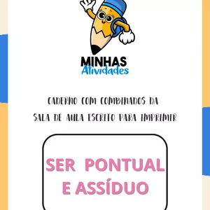 Imagem de capa para o Ebook Caderno com Combinados da Sala de Aula Escrito para Imprimir