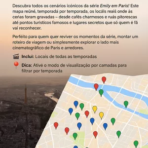 Imagem de capa para o Ebook Mapa de Filmagens – Emily em Paris 🇫🇷✨