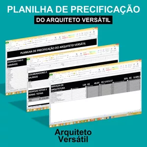 Imagem de capa para o Ebook Planilha de Precificação do Arquiteto Versátil