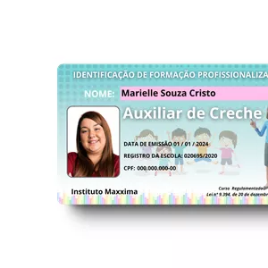 Imagem de capa para o Ebook Carteirinha Oficial Auxiliar de Creche 