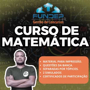 Imagem do curso MATEMÁTICA PARA FUNDEP - CURSO DE QUESTÕES 