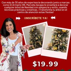 Imagen de portada para Curso online ¡Decora Tu Árbol de Navidad como un Profesional con Marcela Zacapa!