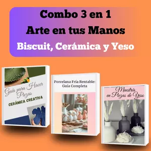 Imagen de portada para Ebook Arte en tus Manos: Combo 3 en 1 de Biscuit, Cerámica y Yeso