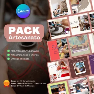 Imagem do curso Pack Canva Para Artesanato