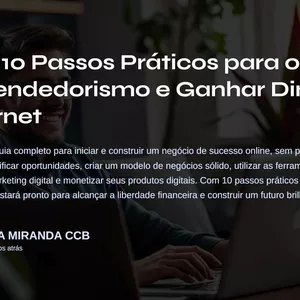 Imagem de capa para o Curso online Ebook: 10 Passos Práticos para o Empreendedorismo e Ganhar Dinheiro na Internet